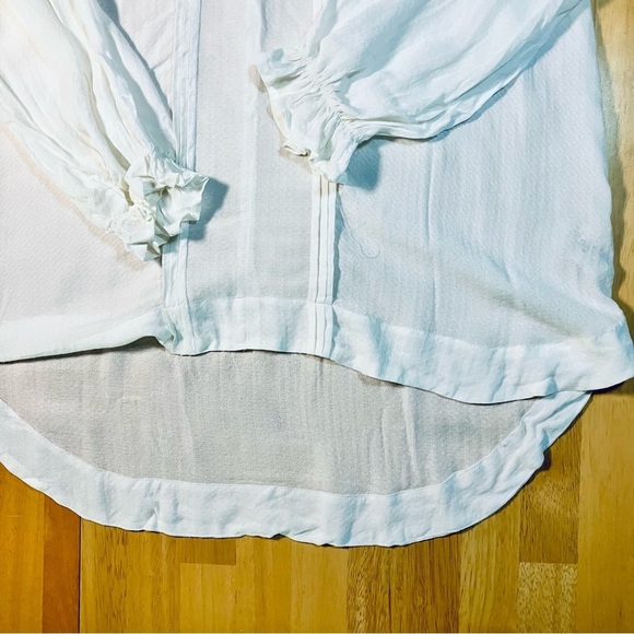 Vintage Urban Outfitters Free People Boho Peasant Tunic White Cottage Blouse Top - Picture 4 of 9